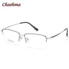 Load image into Gallery viewer, Men Titanium Frame Ultra Light Optical Spectacles for Men Half Square IP Plating Eyeglasses Prescription Frame