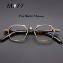 Load image into Gallery viewer, Men Titanium Glasses Frame Square Japan   Myopia Optical Prescription Acetate Eyeglasses Retro Small  Eyewear