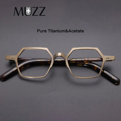 Men Titanium Glasses Frame Square Japan   Myopia Optical Prescription Acetate Eyeglasses Retro Small  Eyewear