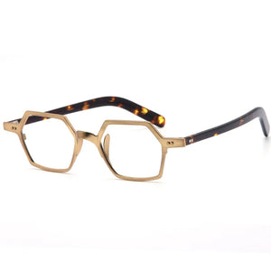 Men Titanium Glasses Frame Square Japan   Myopia Optical Prescription Acetate Eyeglasses Retro Small  Eyewear