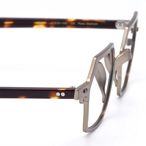Men Titanium Glasses Frame Square Japan   Myopia Optical Prescription Acetate Eyeglasses Retro Small  Eyewear