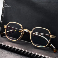 Load image into Gallery viewer, Men Titanium Glasses Frame Square Women Retro Luxury Prescription Myopia Optical Acetate Eyeglasses Vintage Small Japan Eyewear