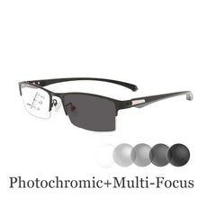 Load image into Gallery viewer, Men Vintage Photochromic Reading Glasses Women Unisex Anti-blue Progressive Multifocal Glasses Near and Far Eyeglasses