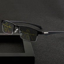Load image into Gallery viewer, Men Vintage Photochromic Reading Glasses Women Unisex Anti-blue Progressive Multifocal Glasses Near and Far Eyeglasses