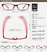 Load image into Gallery viewer, Men Women Ultra-light tr90 Myopia Frame Eyeglasses Glasses Frame Full Frame Glasses Myopia Prescription Glasses Wholesale