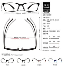 Load image into Gallery viewer, Men Women Ultra-light tr90 Myopia Frame Eyeglasses Glasses Frame Full Frame Glasses Myopia Prescription Glasses Wholesale