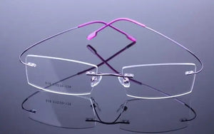 Men rimless Optical frame women Titanium Alloy eyeglasses frame Myopia Prescription glasses frames 9 colors