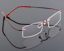 Load image into Gallery viewer, Men rimless Optical frame women Titanium Alloy eyeglasses frame Myopia Prescription glasses frames 9 colors