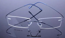 Load image into Gallery viewer, Men rimless Optical frame women Titanium Alloy eyeglasses frame Myopia Prescription glasses frames 9 colors