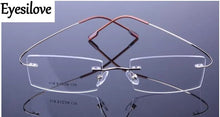 Load image into Gallery viewer, Men rimless Optical frame women Titanium Alloy eyeglasses frame Myopia Prescription glasses frames 9 colors