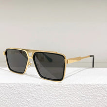 Carica l&#39;immagine nel visualizzatore di Gallery, Men&#39;s Alloy Square Sunglasses Large Sunglasses UV Protection Black Sunglasses Brand Designer Z1585U