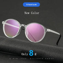 Load image into Gallery viewer, Men&#39;s And Women&#39;s Retro Round Glasses Frame Ultralight Titanium Alloy Myopia Glasses Optical Prescription Eyeglasses Frames 3050