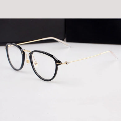 Men's Glasses Fashion Women's Myopia Glasses Frame High Grade Plate Oval Frame Ultra Light Pure Titanium Leg Korean MB0155O