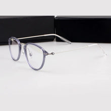 Load image into Gallery viewer, Men&#39;s Glasses Fashion Women&#39;s Myopia Glasses Frame High Grade Plate Oval Frame Ultra Light Pure Titanium Leg Korean MB0155O