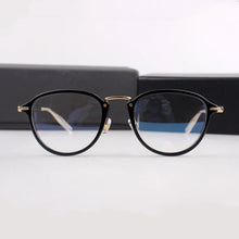 Load image into Gallery viewer, Men&#39;s Glasses Fashion Women&#39;s Myopia Glasses Frame High Grade Plate Oval Frame Ultra Light Pure Titanium Leg Korean MB0155O