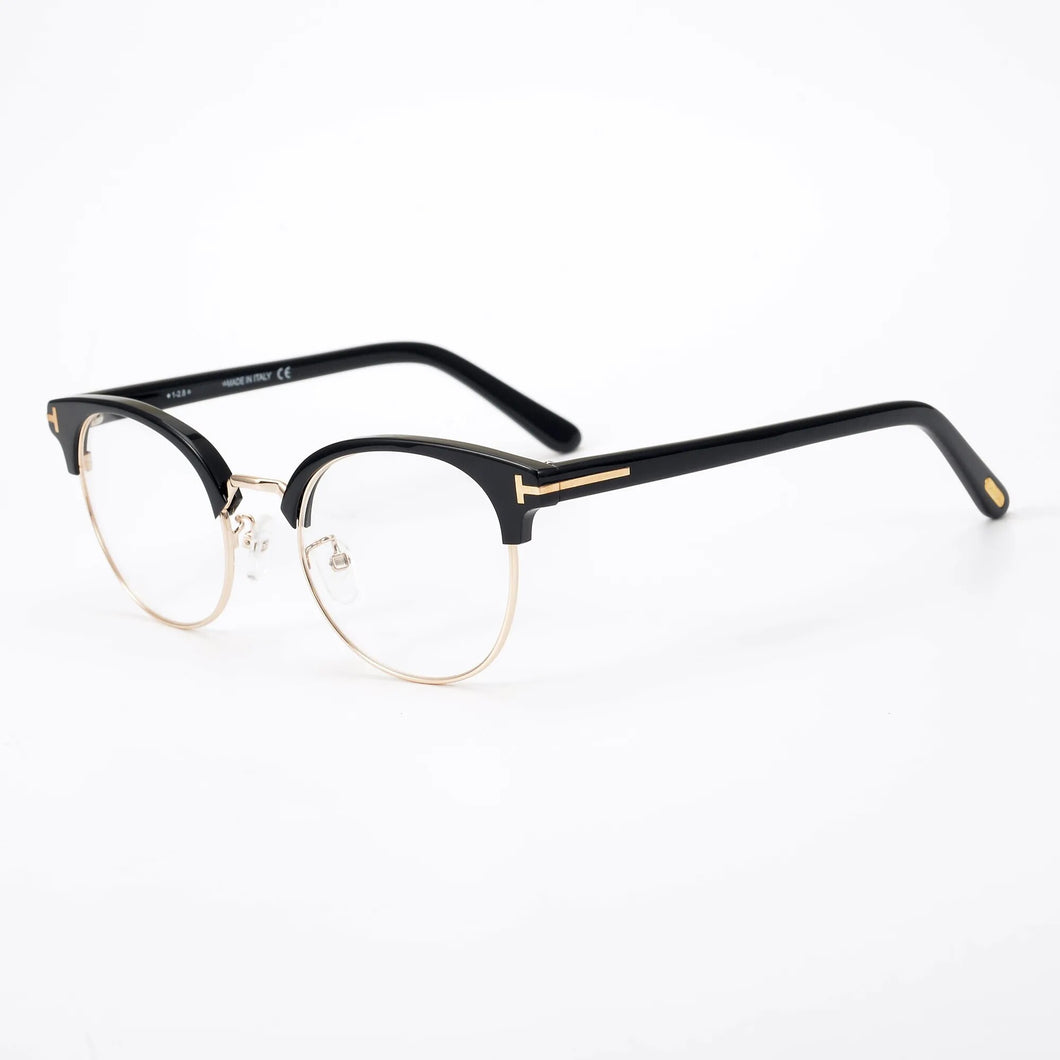 Men's Glasses Frame Women's Optical Glasses Frame Eyebrow Line Oval Shape Ultra Light Titanium Acetate Presbyopic Glasses TF5448