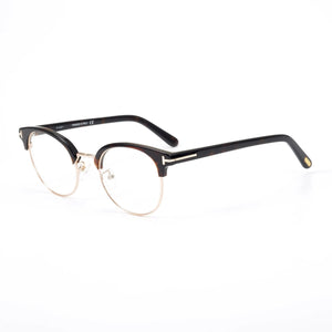 Men's Glasses Frame Women's Optical Glasses Frame Eyebrow Line Oval Shape Ultra Light Titanium Acetate Presbyopic Glasses TF5448