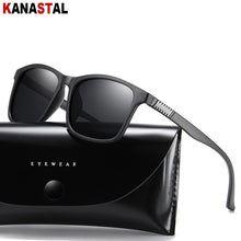 Load image into Gallery viewer, Men&#39;s Polarized Sunglasses UV400 TR90 Square Eyeglasses Frames Eyewear Driving Outdoor Sports Traveling Male Sun Glasses Retro