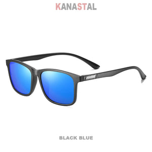 Men's Polarized Sunglasses UV400 TR90 Square Eyeglasses Frames Eyewear Driving Outdoor Sports Traveling Male Sun Glasses Retro