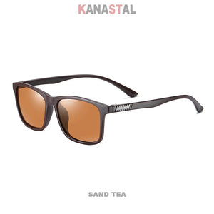 Men's Polarized Sunglasses UV400 TR90 Square Eyeglasses Frames Eyewear Driving Outdoor Sports Traveling Male Sun Glasses Retro