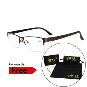 Men's Reading Glasses For Sight Men Farsighted Spectacles Brillen Man Spectacle Frames with Diopters +1 +1.5 +2 +2.5 +3 +3.5 +4