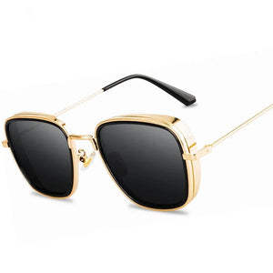 Men's Steam Punk Sunglasses Gafas De Sol Men's Driving Metal Sun Glasses Fishing Travel Eyewear