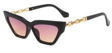 Carica l&#39;immagine nel visualizzatore di Gallery, Metal Chain Women&#39;s Sunglasses Luxury Brand Cat Eye Small Frame Sun Glasses for Female Eyewear UV400 Oculos De Sol