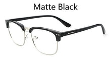 Load image into Gallery viewer, Metal Half Frame Glasses Frame Retro Woman Men Reading Glass UV Protection Clear Lens Computer Eyeglass Gold Frames-Eyewear