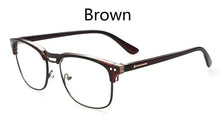 Load image into Gallery viewer, Metal Half Frame Glasses Frame Retro Woman Men Reading Glass UV Protection Clear Lens Computer Eyeglass Gold Frames-Eyewear