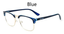 Load image into Gallery viewer, Metal Half Frame Glasses Frame Retro Woman Men Reading Glass UV Protection Clear Lens Computer Eyeglass Gold Frames-Eyewear