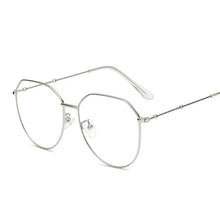 Load image into Gallery viewer, Metal Irregular Polygon Myopia Eyeglasses Women Men Vintage Cat Eye Prescription Spectacles Diopter 0 -0.5 -0.75 -1.0 To -4.0