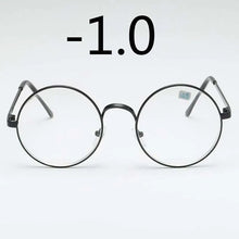 Load image into Gallery viewer, Metal Round Frame Retro Women Men Glasses Finished Myopia Eyewear With Degree -1.0 -1.5 -2.0 -2.5 -3.0 -3.5 -4.0