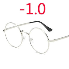 Load image into Gallery viewer, Metal Round Frame Retro Women Men Glasses Finished Myopia Eyewear With Degree -1.0 -1.5 -2.0 -2.5 -3.0 -3.5 -4.0