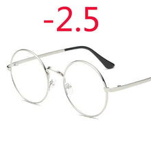 Load image into Gallery viewer, Metal Round Frame Retro Women Men Glasses Finished Myopia Eyewear With Degree -1.0 -1.5 -2.0 -2.5 -3.0 -3.5 -4.0