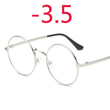 Load image into Gallery viewer, Metal Round Frame Retro Women Men Glasses Finished Myopia Eyewear With Degree -1.0 -1.5 -2.0 -2.5 -3.0 -3.5 -4.0