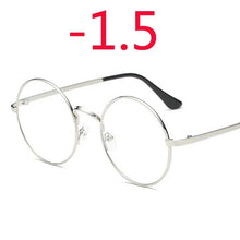 Load image into Gallery viewer, Metal Round Frame Retro Women Men Glasses Finished Myopia Eyewear With Degree -1.0 -1.5 -2.0 -2.5 -3.0 -3.5 -4.0