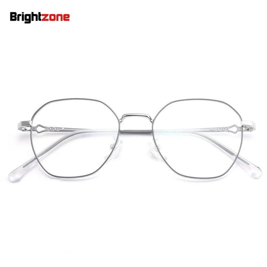 Occhiali in metallo Occhiali da vista di bellezza per donna Uomo Miopia poligonale Montatura da vista Occhiali da vista Oculos De Grau Gozluk Brillen Gafas