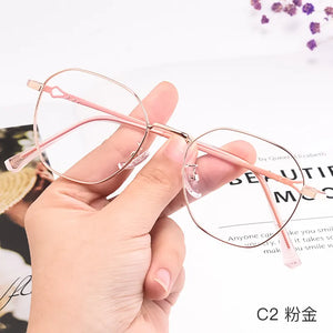 Metal Spectacle Beauty Eye Glasses For Women Men Polygonal Myopia Optical Frame Eyeglasses Oculos De Grau Gozluk Brillen Gafas