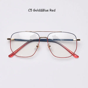 Mimiyou Alloy Pilot Glasses Frame Women Eyewear Retro Men Computer Optical Glasses Myopia Eyeglasses Frame Brand Design oculos