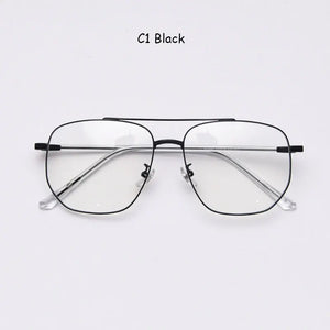 Mimiyou Alloy Pilot Glasses Frame Women Eyewear Retro Men Computer Optical Glasses Myopia Eyeglasses Frame Brand Design oculos