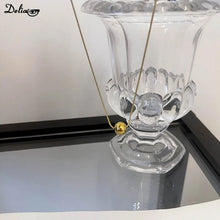 Load image into Gallery viewer, Minimalist Round Bead Pendant Necklace for Women Stainless Steel Clavicle Choker Long Chain Jewelry Statement Girl Gift