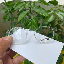 Load image into Gallery viewer, Minimalistic Architectural Custom Designs Clear Crystal Acetate Glasses Frames Round Myopia/Reading/Progressive Unisex