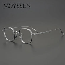 Load image into Gallery viewer, Moyssen Brand Design Retro Handmade Pure Titanium Eyeglasses Men Optical Prescription Glasses Frame Women Round Lenses Eyewear