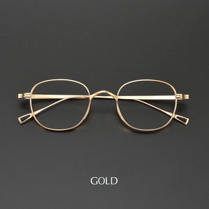 Moyssen Brand Design Retro Handmade Pure Titanium Eyeglasses Men Optical Prescription Glasses Frame Women Round Lenses Eyewear