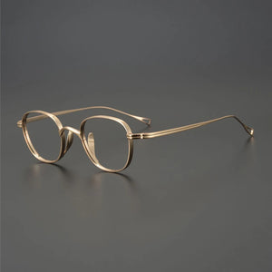 Moyssen Brand Design Retro Handmade Pure Titanium Eyeglasses Men Optical Prescription Glasses Frame Women Round Lenses Eyewear
