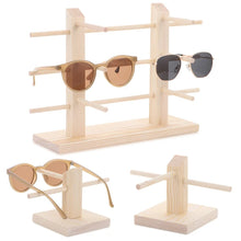 Load image into Gallery viewer, Multi Layers Wood Sunglass Display Racks Shelf Eyeglasses Show Stand Jewelry Holder For Multi Pairs Glasses Showcase Women