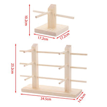 Load image into Gallery viewer, Multi Layers Wood Sunglass Display Racks Shelf Eyeglasses Show Stand Jewelry Holder For Multi Pairs Glasses Showcase Women