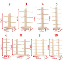 Load image into Gallery viewer, Multi Layers Wood Sunglass Display Racks Shelf Eyeglasses Show Stand Jewelry Holder For Multi Pairs Glasses Showcase Women