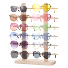 Load image into Gallery viewer, Multi Layers Wood Sunglass Display Racks Shelf Eyeglasses Show Stand Jewelry Holder For Multi Pairs Glasses Showcase Women