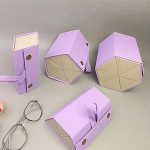 Multi-slot Foldable Glasses Organizer Portable Leather Travel Storage Box Display Sunglasses Case